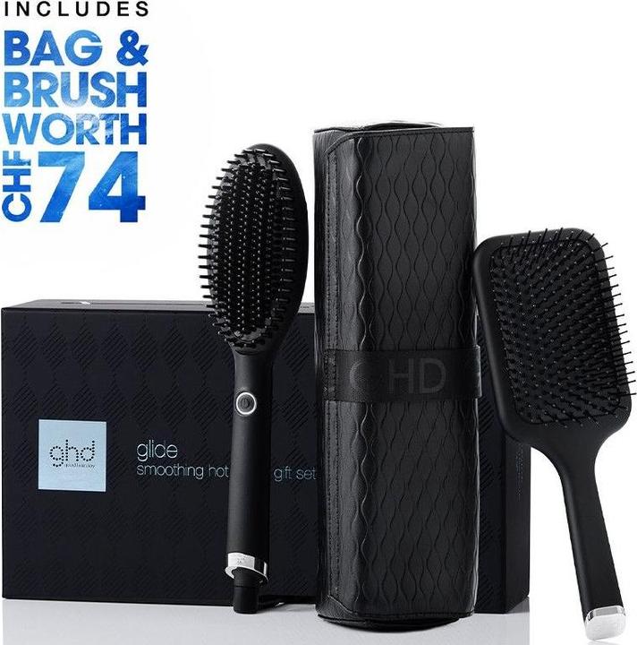 Produktbild ghd Iced Luxe Collection - Glide Geschenkset - Smoothing Hot Brush (Glättbürste)