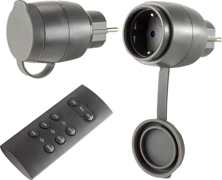 REV Funk-Schalt-Set 2 + 1 Mini Outdoor schwarz