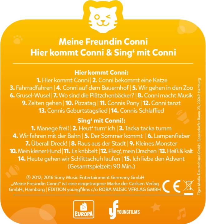 Produktbild Tigermedia tigercard - Meine Freundin Conni - Hier kommt Conni & Sing mit Conni (Deutsch)