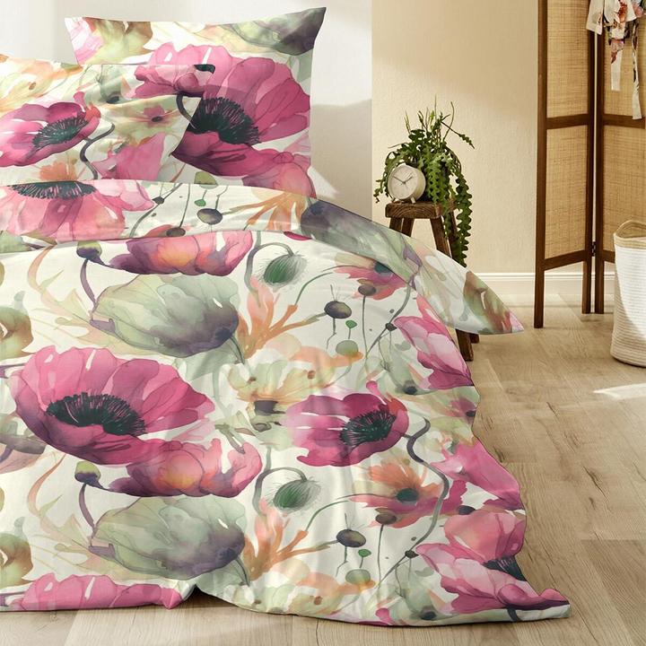 Produktbild Enrico Coss Edelflanell Bettwäsche Tampere pink (Bettwäsche Set, 155x220 cm + 80x80 cm)