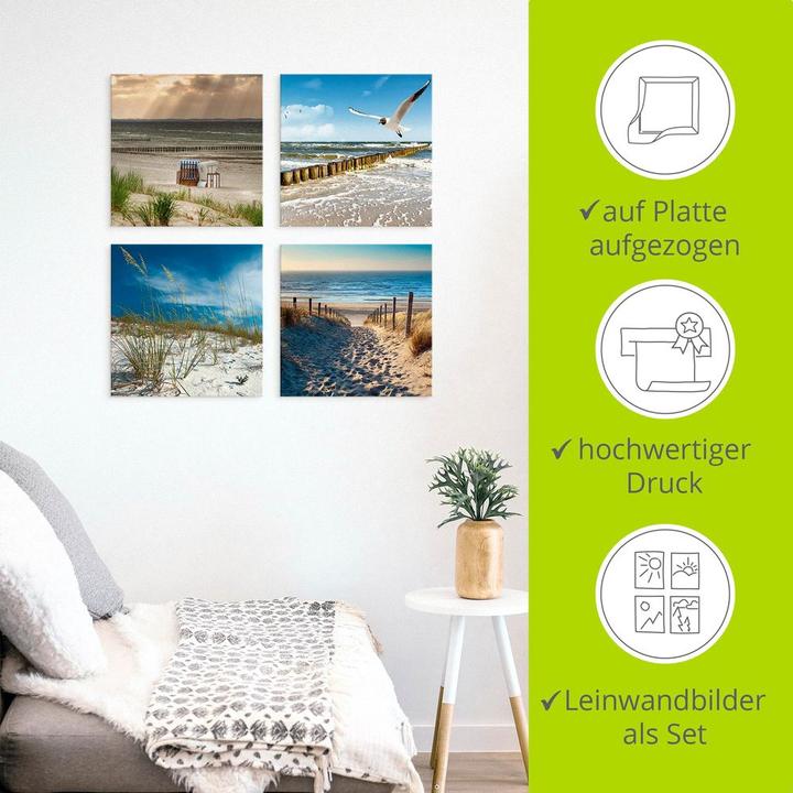 Immagine prodotto Artland Spiaggia solitaria Mar Baltico sabbia dune erbe K2VB (40x40 cm)