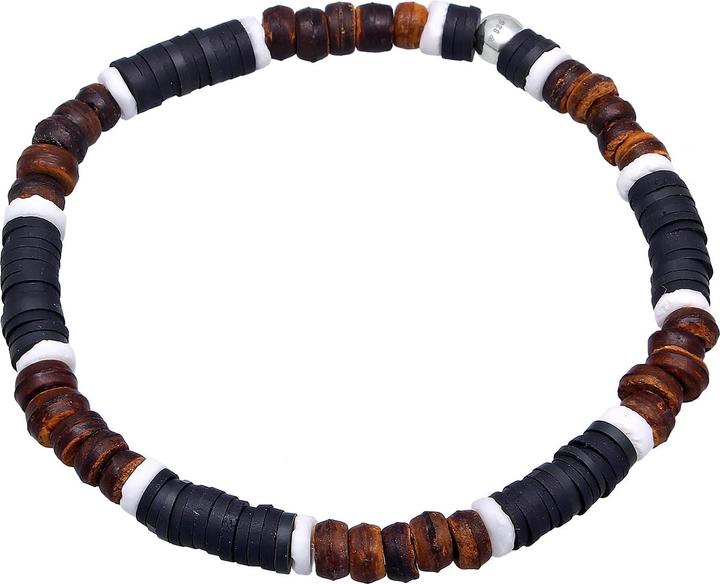 Image du produit Kuzzoi Perles Heishi, Noix de coco (19 cm, Argent sterling 925, Coquillage, Plastique)