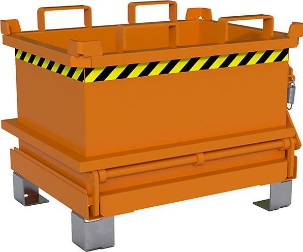 Produktbild eurokraft pro Klappbodenbehälter EUROKRAFT, Volumen 0,13 m³, gelborange RAL 2000