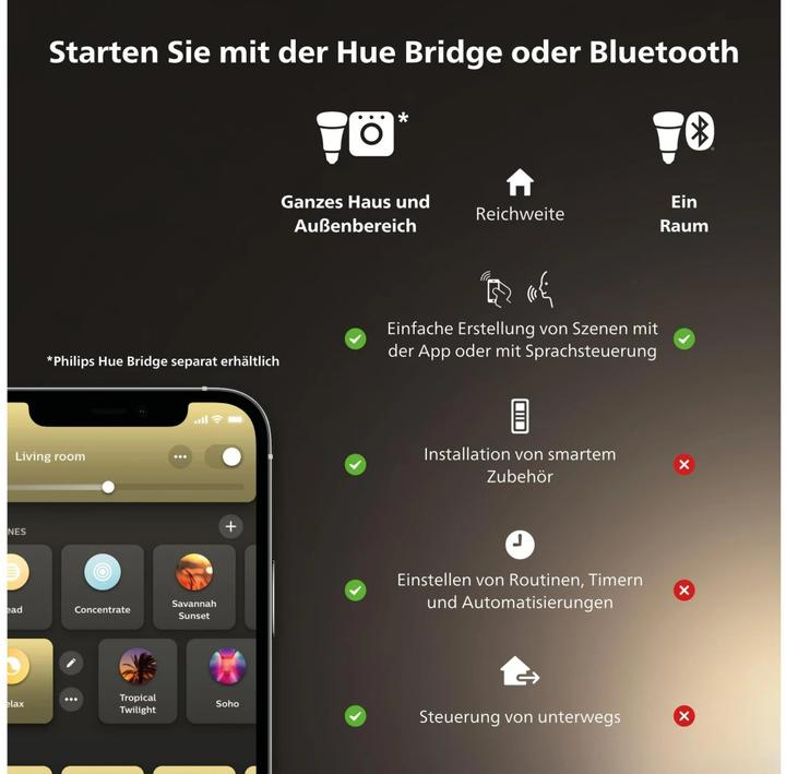 Actual product image Philips Hue Giant BT (E27, 7 W, 550 lm, 1 x, G)