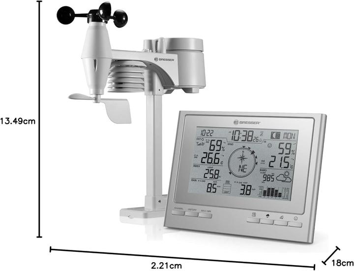 Produktbild Bresser Funk Wetterstation - 7-in-1 Wetter-Center ClimateScout