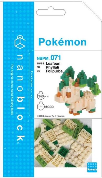 Actual product image Nanoblock Pokémon Leafeon Level 3