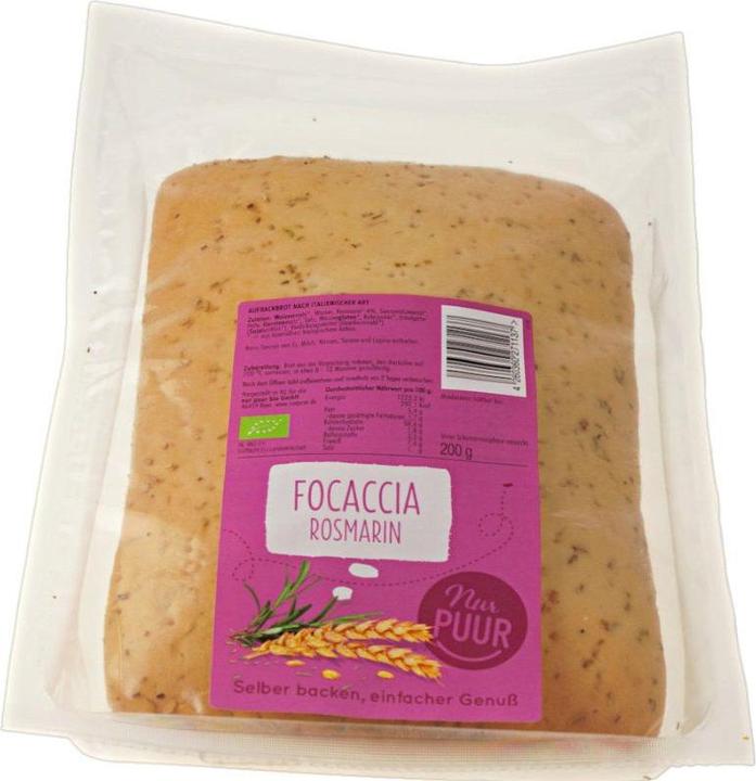 Produktbild Nur PUUR Focaccia Rosmarin Bio (200 g)