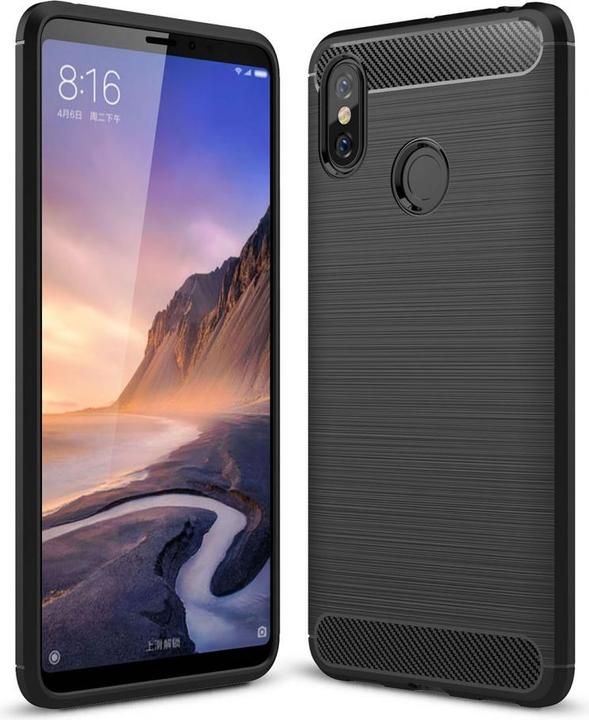 Actual product image Screenguard Xiaomi Mi Max 3 Hull Carbon Brushed Soft TPU (Mi Max 3)