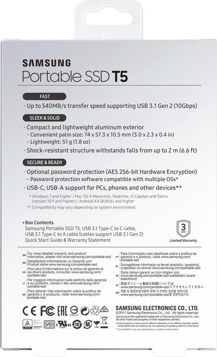 Produktbild Samsung Portable T5 (1000 GB)