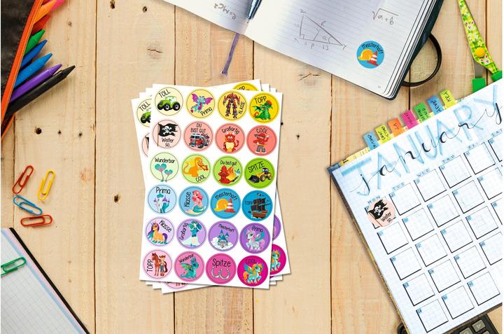 Image du produit Ursus Autocollants à motifs Motivation 96 pièces, multicolore
