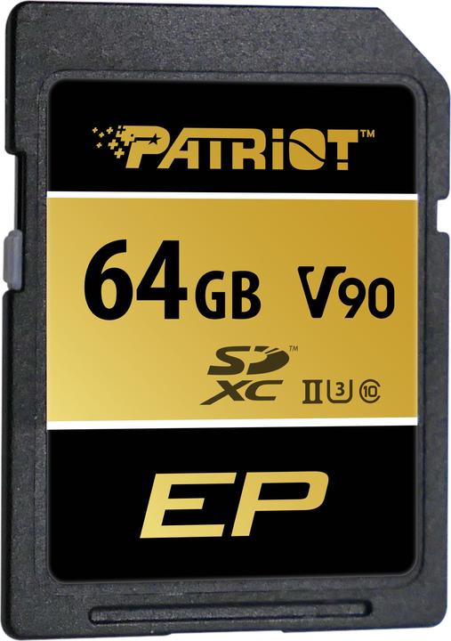Patriot V90 SDXC UHS-II 64GB (64 Go, SDXC, U3, UHS-II)