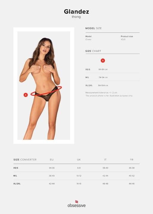 Actual product image Obsessive Glandez Thong Xl/Xxl (XL)