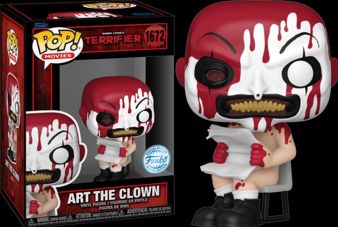Actual product image Funko POP! terrifier - Art The Clown (With Newspaper & Bloody) Exclusive