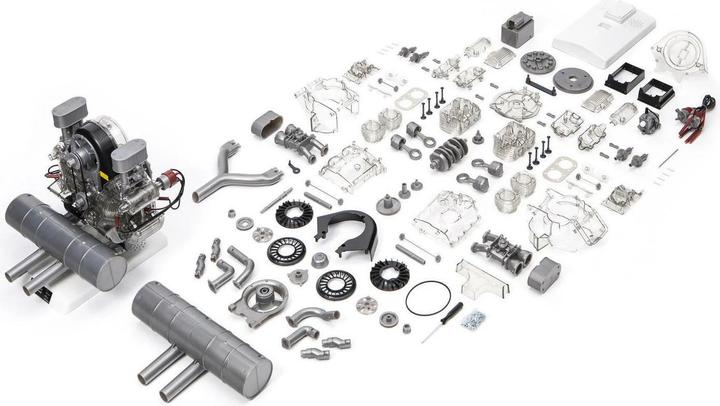 Actual product image Franzis Porsche Carrera racing engine