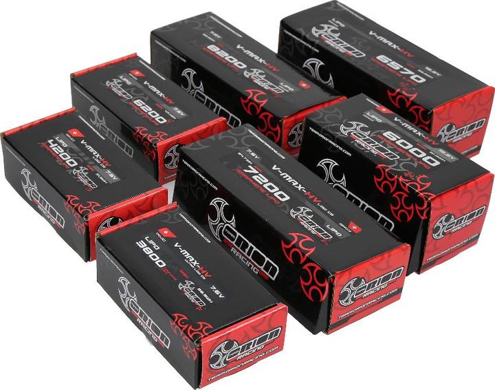 Image du produit Team Orion V-Max-HV Graphene Tech 7200 LCG 7.6V 2S 128C (7.60 V, 7200 mAh)