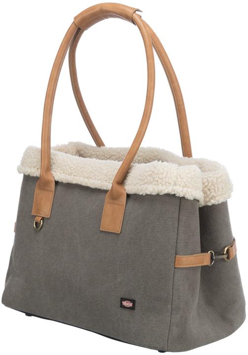 Trixie Sac de transport pour animaux Rachel, 25 × 30 × 40 cm, gris/marron clair (Chien, Lavable)