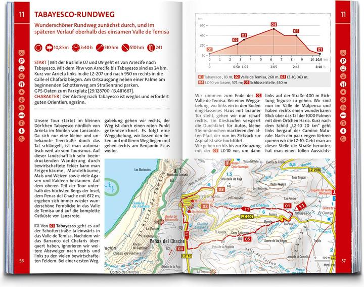 Image du produit Guide de randonnée Lanzarote, 50 circuits avec carte supplémentaire