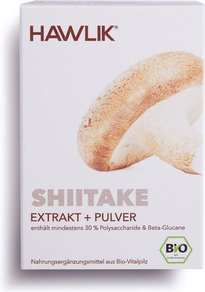 Produktbild Hawlik Shiitake Extrakt + Pulver Kapsel (120 Stück, Kapseln, 110 g)