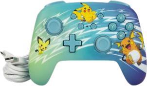 Actual product image PowerA Switch Controller Enhanced wired Pikachu Evolution (Switch, Switch OLED)