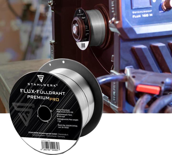 Produktbild Stahlwerk Schweissdraht MIG MAG Premium Fülldraht E71T-GS Ø 0,9 mm S100/D100 1 kg