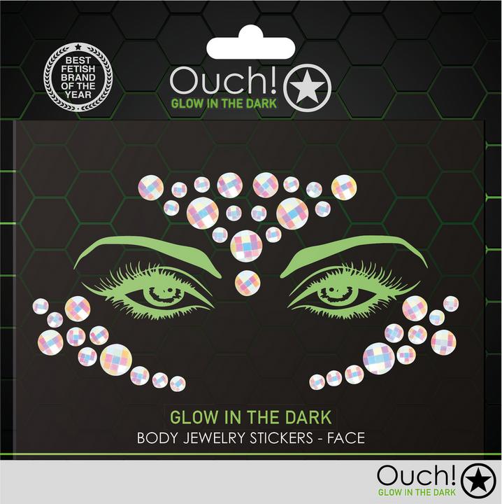 Actual product image Ouch! Body Jewelry Stickers - Face