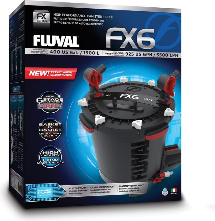 Image du produit Fluval Fx6 3500l/H (1500 l, Filtres externes, Eau douce, Eau salée)