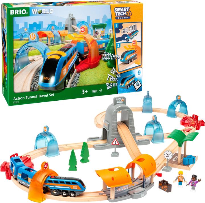 Produktbild Brio Smart Tech Tunnel Reisezug Set