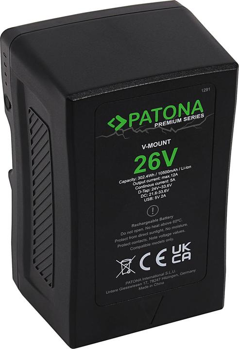 Produktbild Patona Premium Akku für LED-Lampen und Videokameras (Kamera Akku)