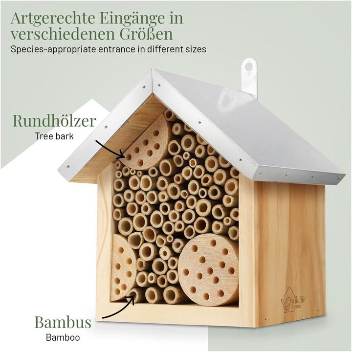 Actual product image Wildlife home Bee hotel (Wild bees, Bee)