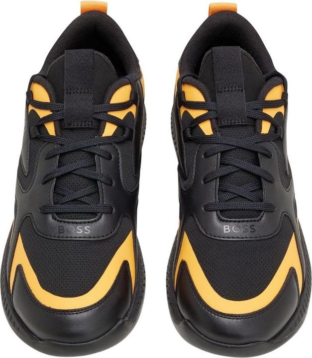 Actual product image BOSS Mens Titanium Leather Running Trainers (47)
