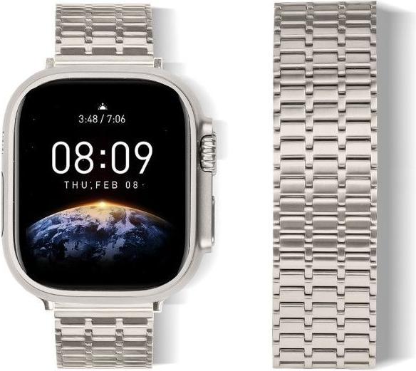 Image du produit MU Classic Stainless Steel Series Bracelet en acier inoxydable (42 mm, 44 mm, 45 mm, 24 mm, Acier inoxydable)