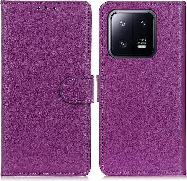 Actual product image MU Classic Litchi Leather Bookcover Series (Xiaomi 14)