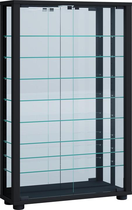 Actual product image VCM Collection Wall Display Case Wood Glass Vitrosa Mini Mirror (59 x 18 x 91 cm)