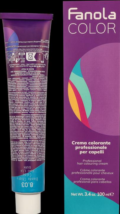 Image du produit Fanola 8*03 Rubio Claro Calido 100ml (8.03 Blond clair chaud)