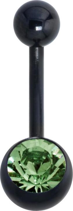 Immagine prodotto Bijouteria Piercing ventre (Vetro (di orologio), Rivestimento PVD (nero), Titanio)