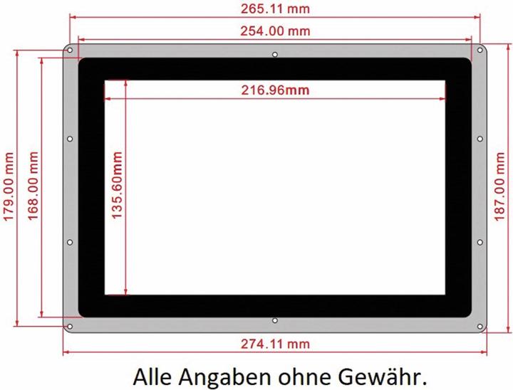 Actual product image Joy-it LCD10 V2 Touchscreen Module 25.7 cm (10.1" ) 1280 x 800 Pixel Suitable for: Raspberry Pi