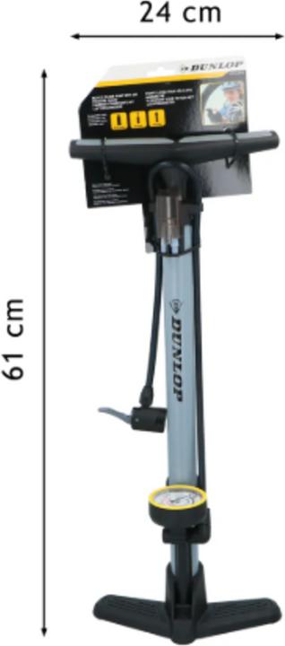 Dunlop Bicycle floor pump black/grey