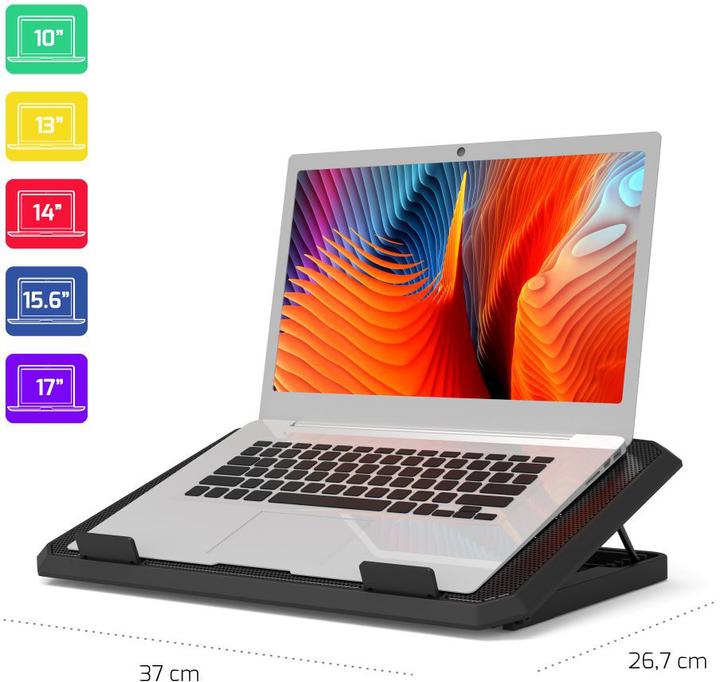 Produktbild Port Designs 901099 Notebook-Kühlpad (17 Zoll) 800 RPM