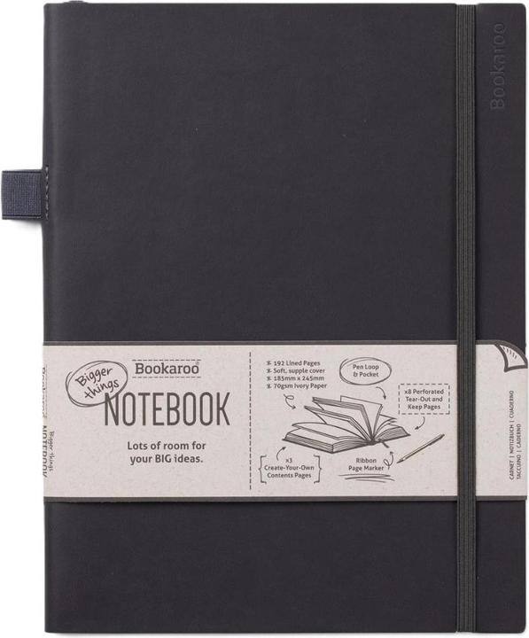 Produktbild IF Bookaroo Notizbuch Journal gross – Schwarz (Speziallineatur, Harter Einband)