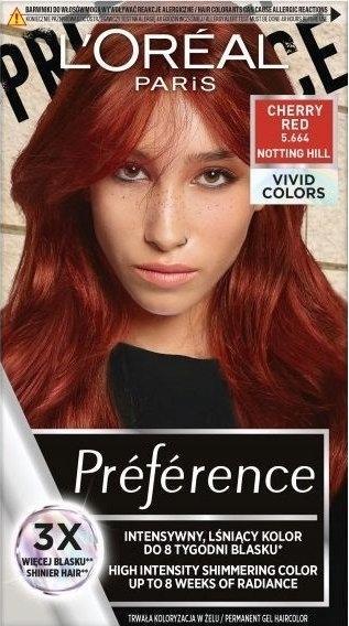 Actual product image L'Oréal Paris L'Oreal Preference Vivids Hair Dye 5.664 Cherry Red (5,664 Cherry Red)