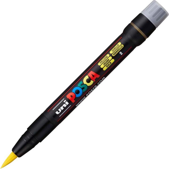 Image du produit Posca Marqueur Pointe de pinceau (Jaune, 10 mm, 1 x)