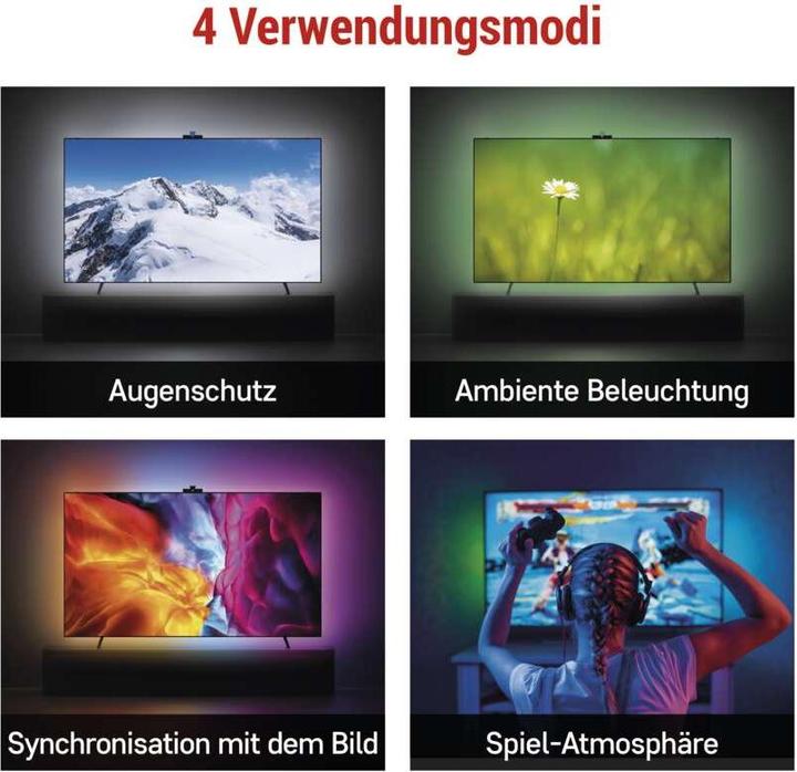 Actual product image Emos GoSmart Ambient LED RGB Beleuchtung für TV 65“ (164 cm) (610 lm)