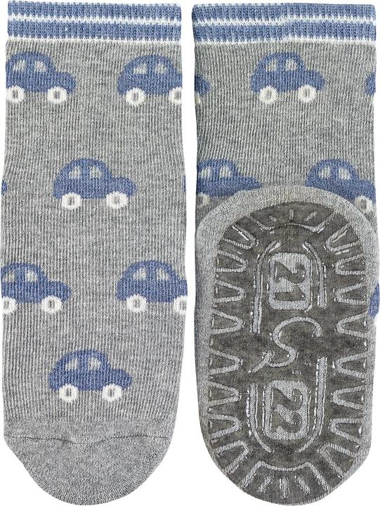 Actual product image Sterntaler Antirutsch-Socken Autos Silber Melange Gr. 23/24 (24)