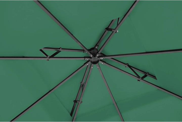 Actual product image Uniprodo Garden Pavilion - 3 x 3 m - 160 g/m² - dark green (294.50 cm, 294.50 cm)