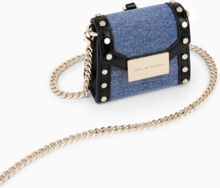 Productafbeelding iDeal Of Sweden AirPods Mini Tas Paloma Herwerkt Denim (Koptelefoon tas)