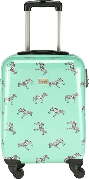 Actual product image Princess Traveller Trendy Animal collection - Handbagage koffer - Zebra - Mint - 56cm