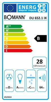 Energie-Label Bomann DU 652.1 IX (Wandhaube)