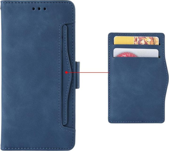Actual product image Cover-Discount Galaxy S21 Ultra - Case with many card slots blue (Samsung Galaxy S21 Ultra)