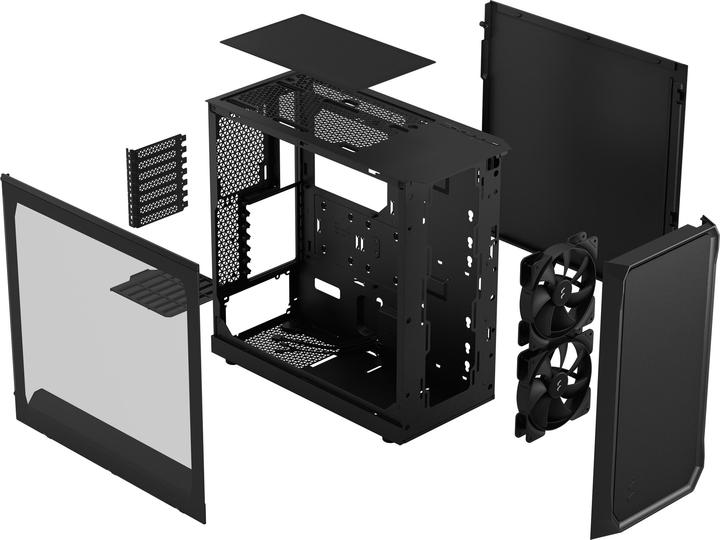 Productafbeelding Fractal Focus 2 Zwart TG Heldere Tint (ATX, mATX, Mini-ITX)