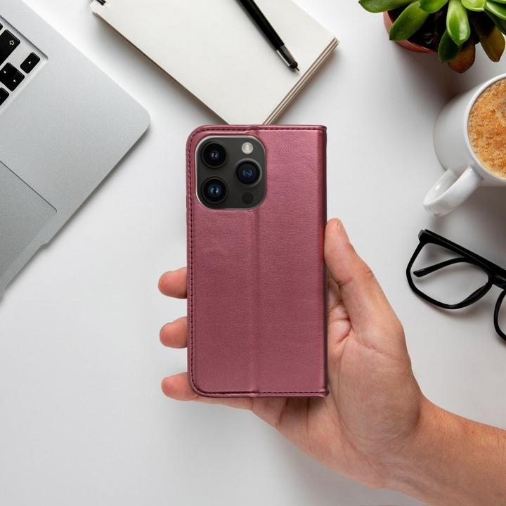 Immagine prodotto OEM Book case SMART MAGNETO Book case for IPHONE 16 burgundy (Apple iPhone 16)